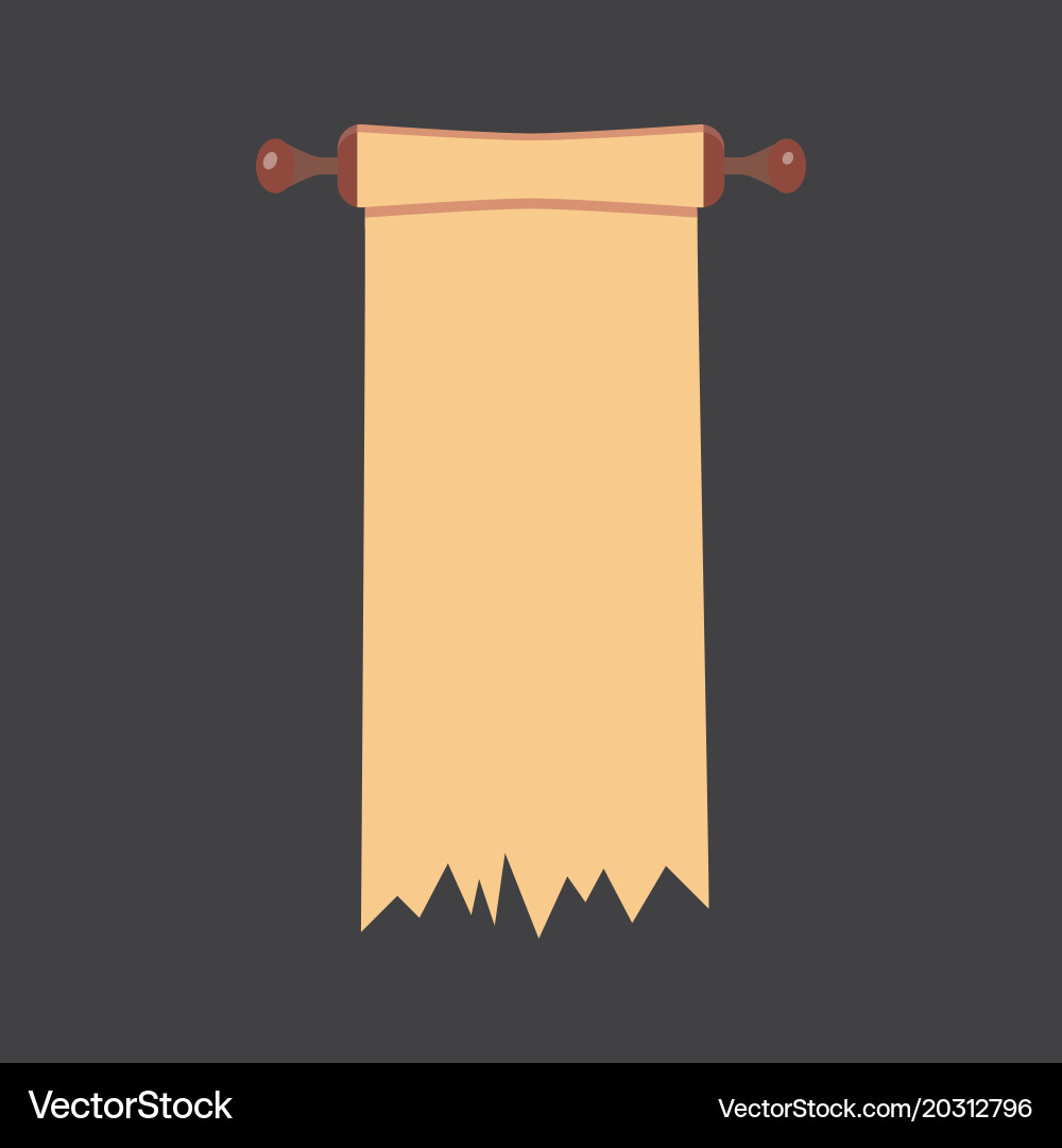 Old paper scroll retro vector image
