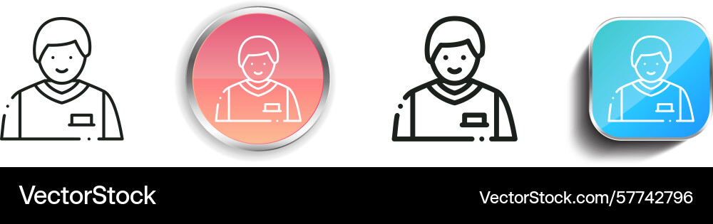 Referee icon thin linear regular and button style Referee icon thin linear regular and button style Vector Image