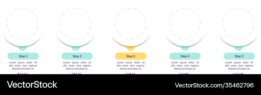 Sequential Steps Infographic Template vector image