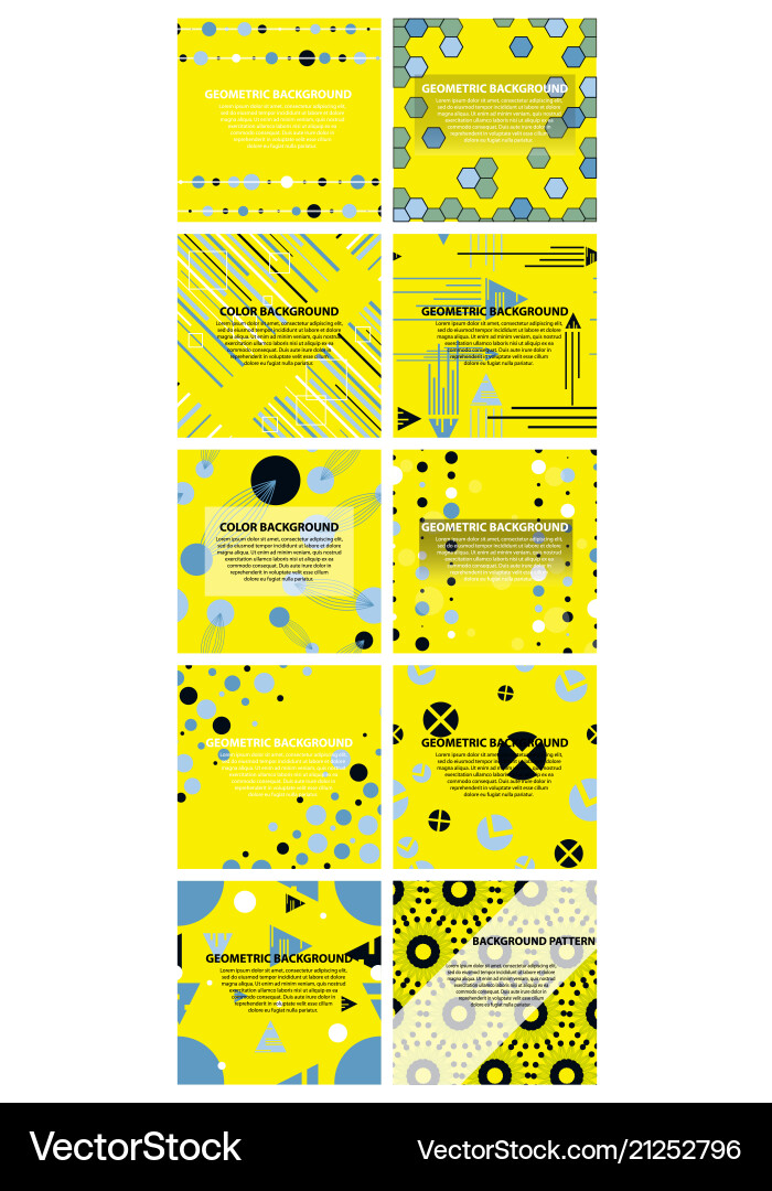 Set of abstract geometric pattern Set of abstract geometric pattern vector image