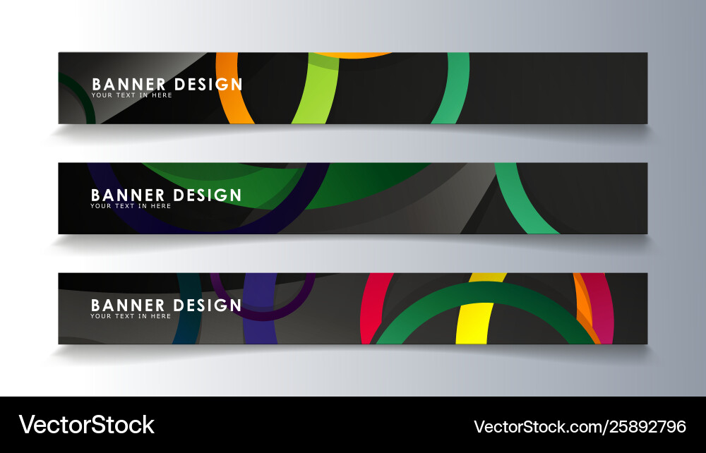 Set rectangular banner with a circle background Set rectangular banner with a circle background vector image