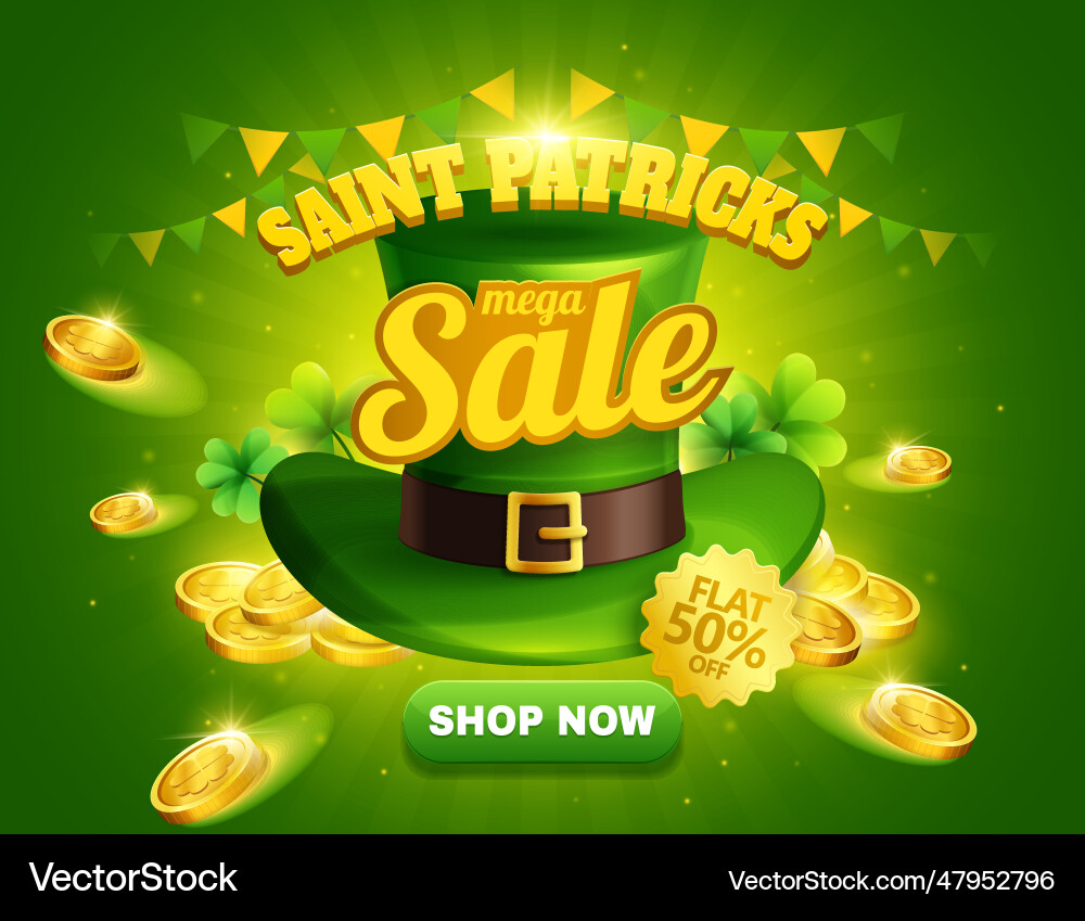 St patricks day sale popup ads St patricks day sale popup ads vektorbild