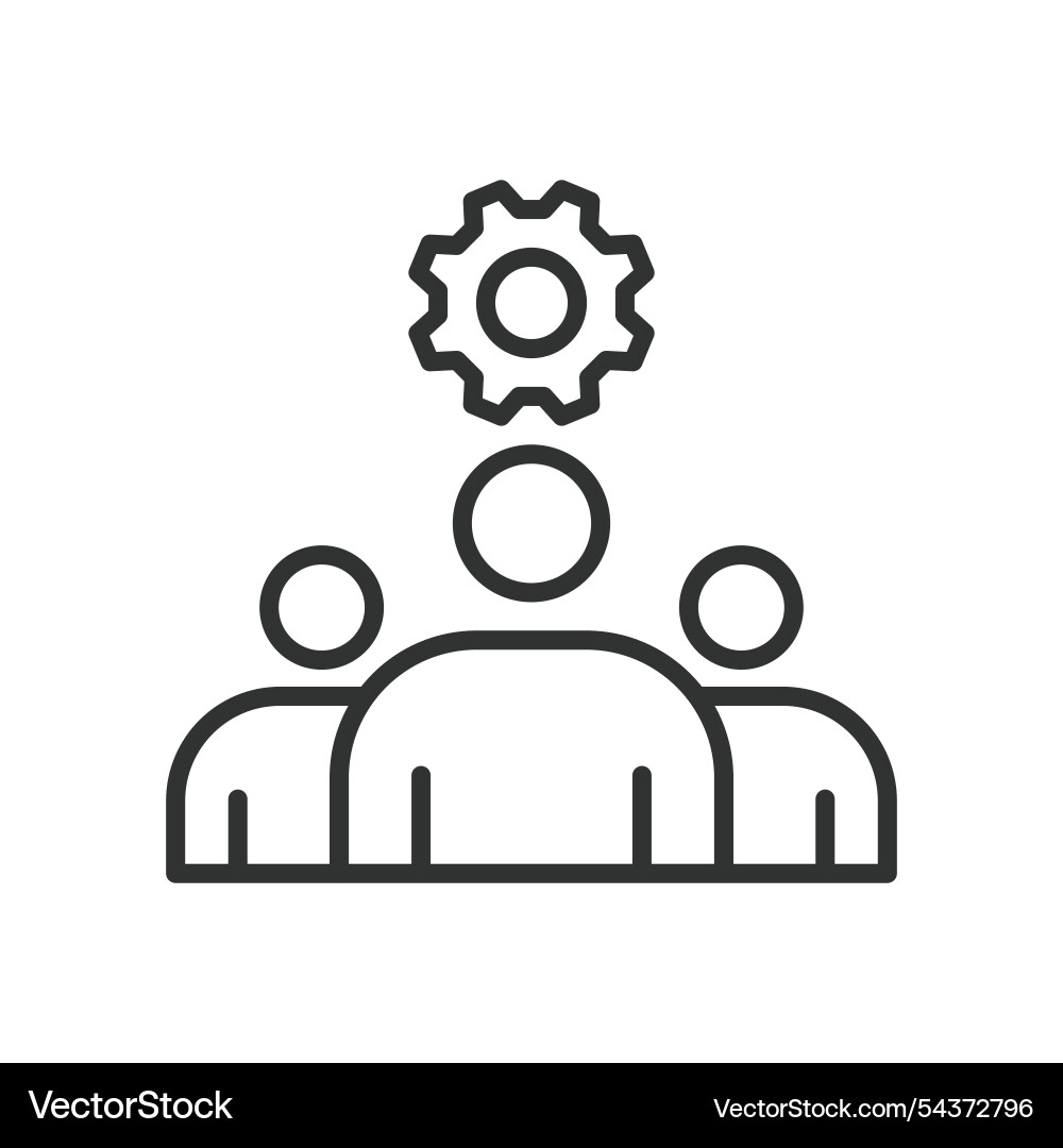 Technical team icon in line design Technical team icon in line design vector image