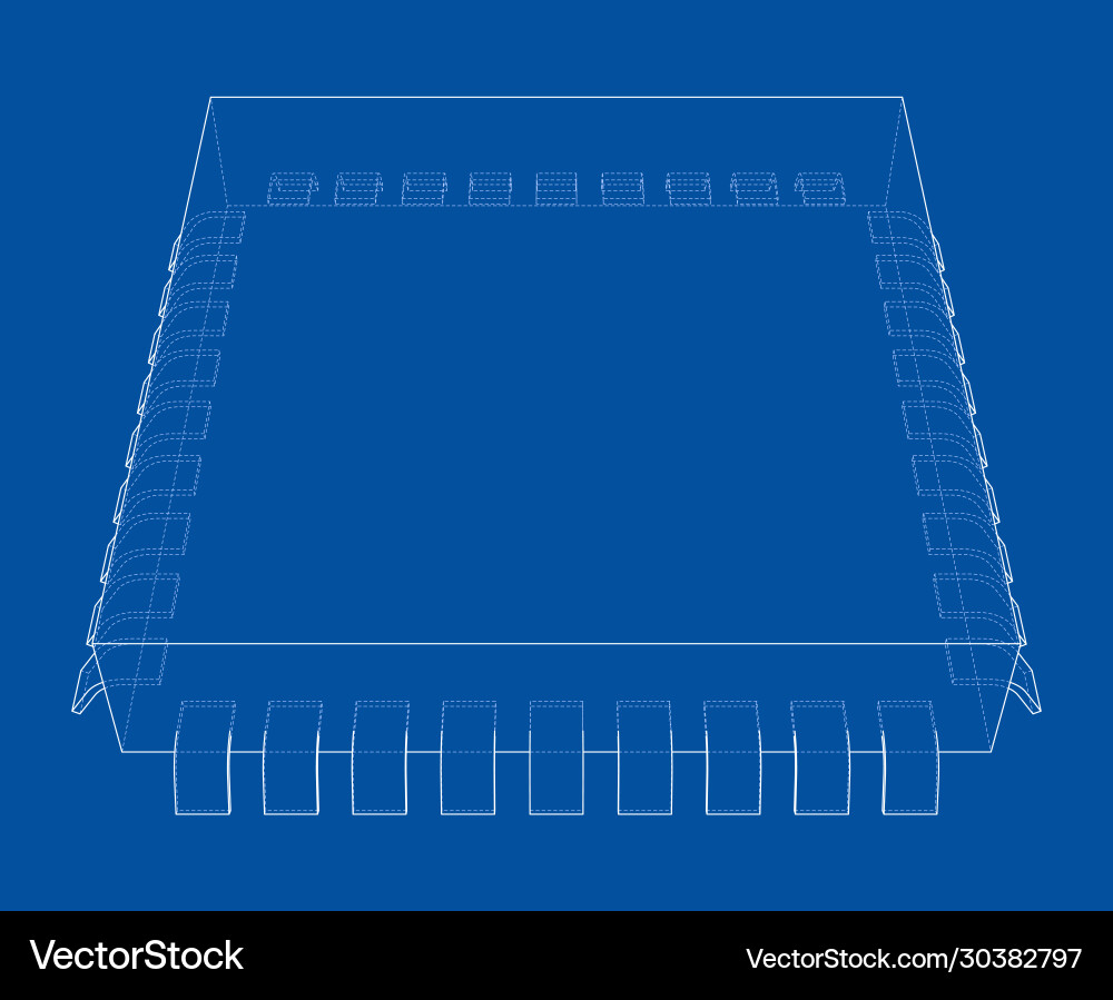 3d microchip rendering 3d microchip rendering vector image