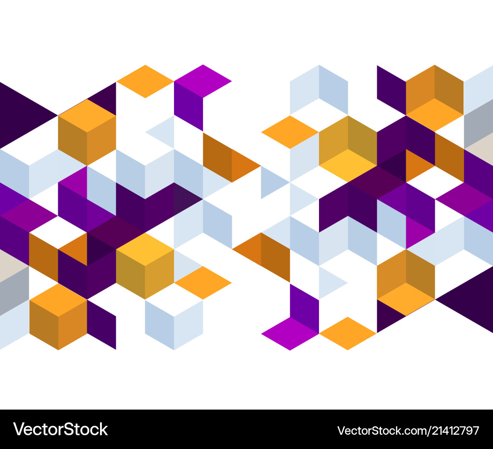 Abstract background with color cubes and grid Abstract background with color cubes and grid vector image