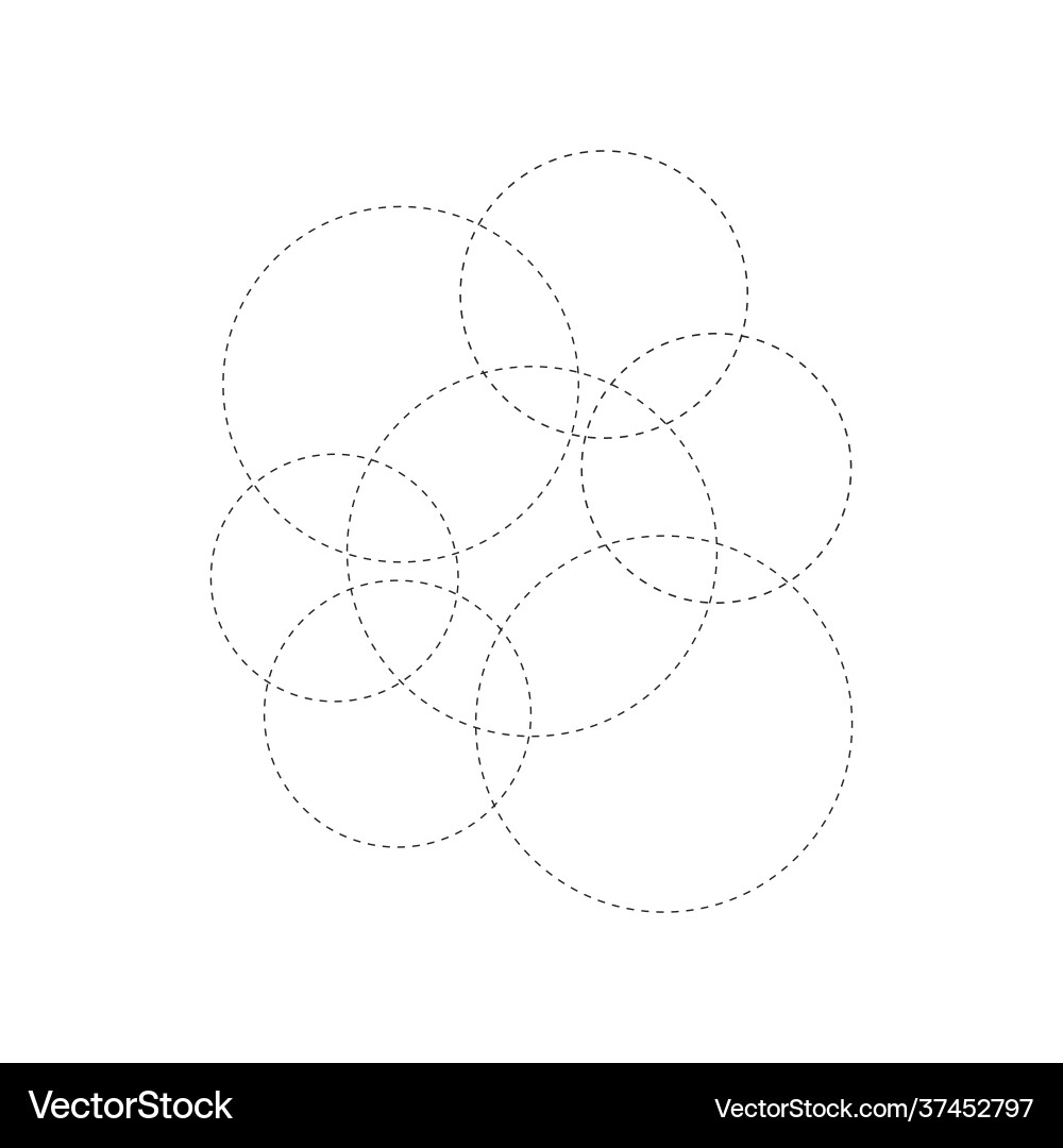 Abstract geometric connect circle and dots simple Abstract geometric connect circle and dots simple vector image