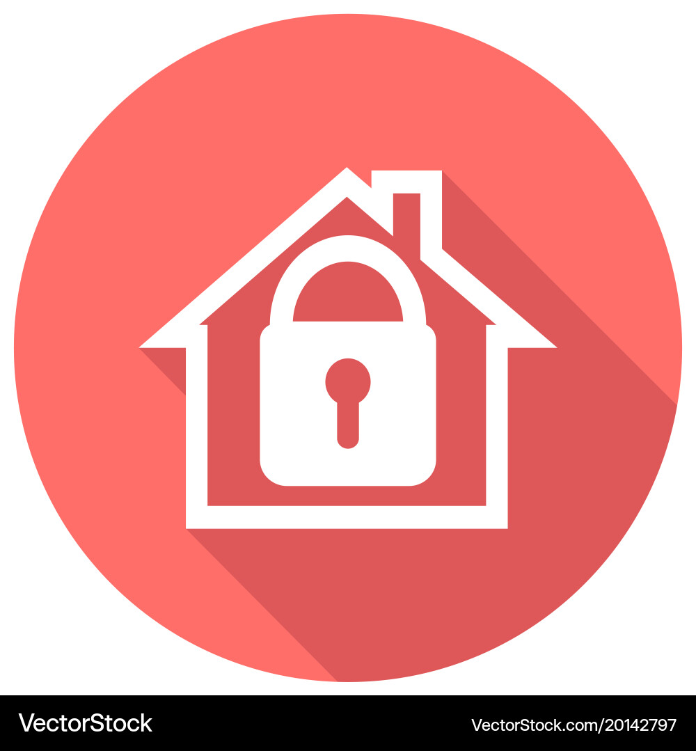 Building icon with long shadow Vector Image