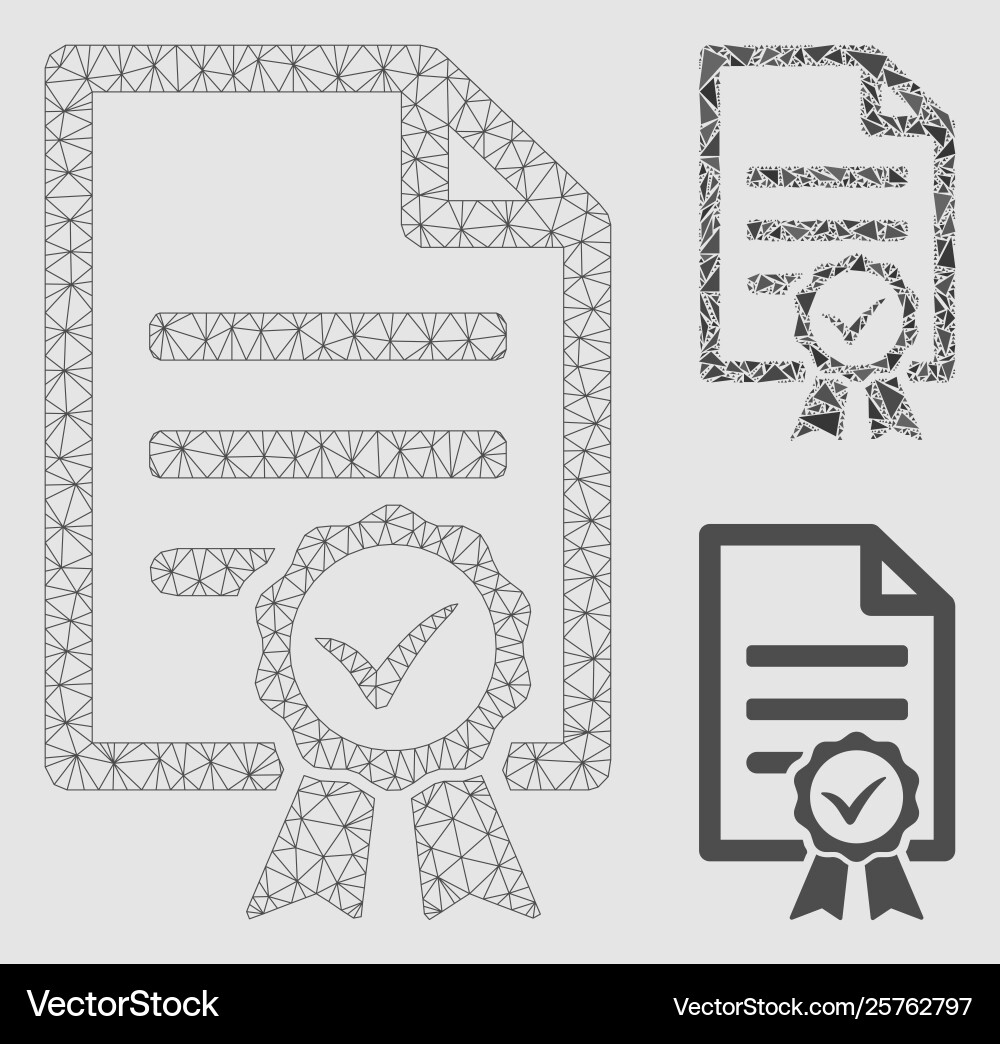 Contract document mesh 2d model Contract document mesh 2d model vector image