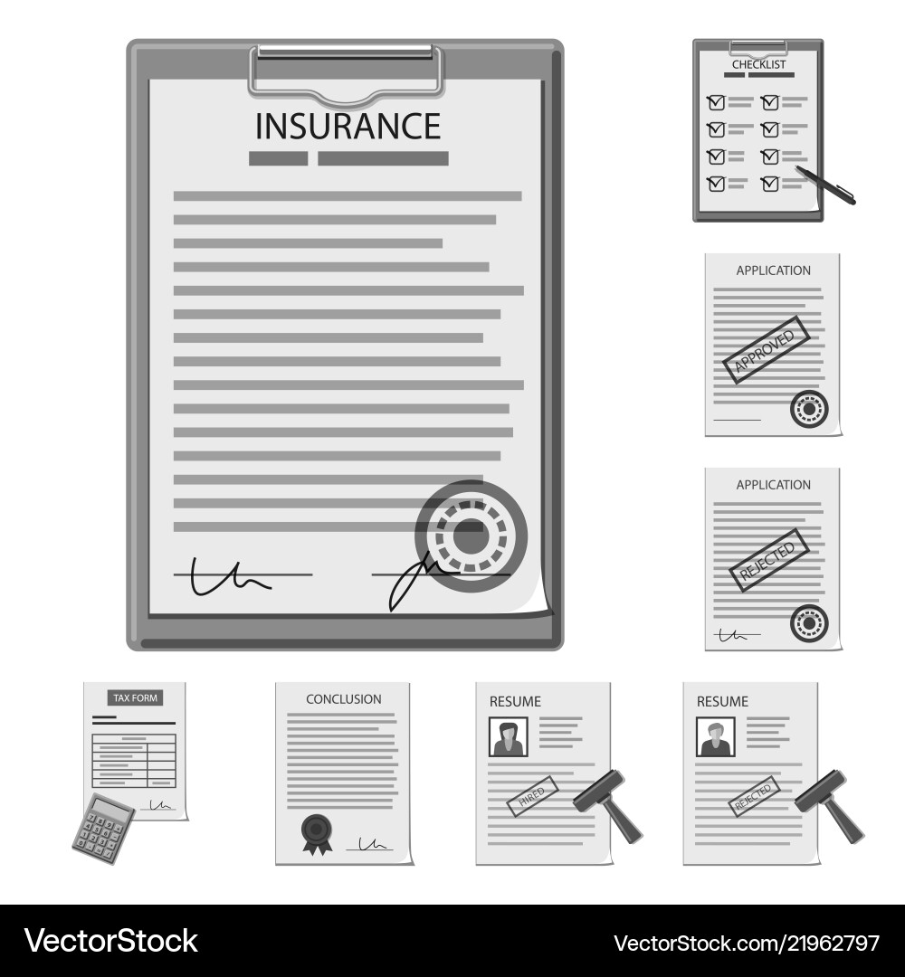 Design of form and document logo set Design of form and document logo set vector image