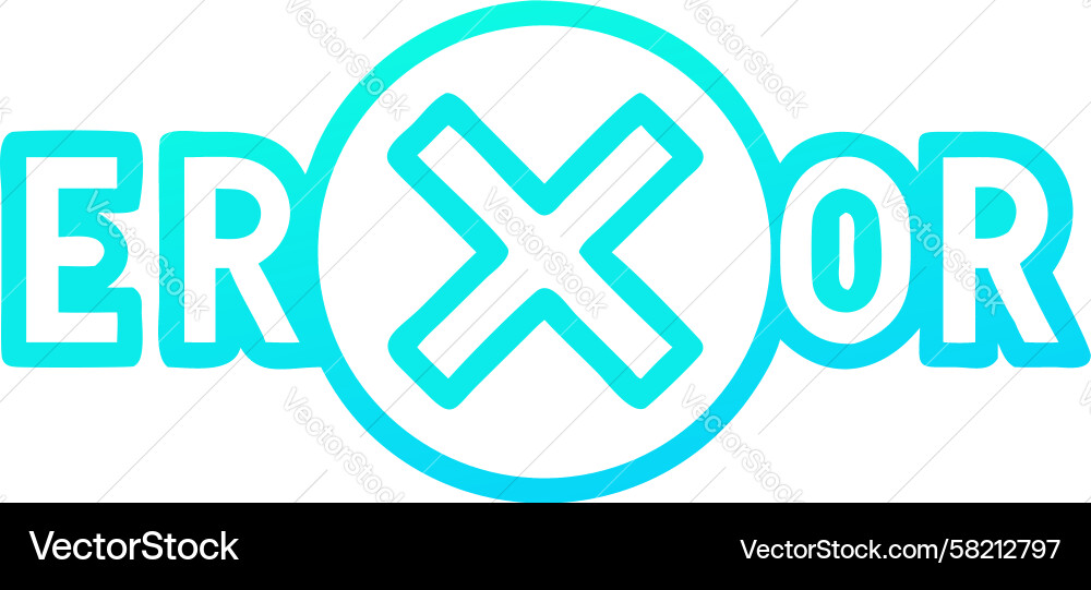 Error System Fault Notification Vector Image
