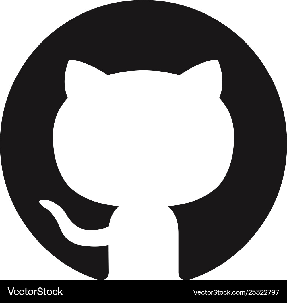 GitHub Logo Icon - Git vector image