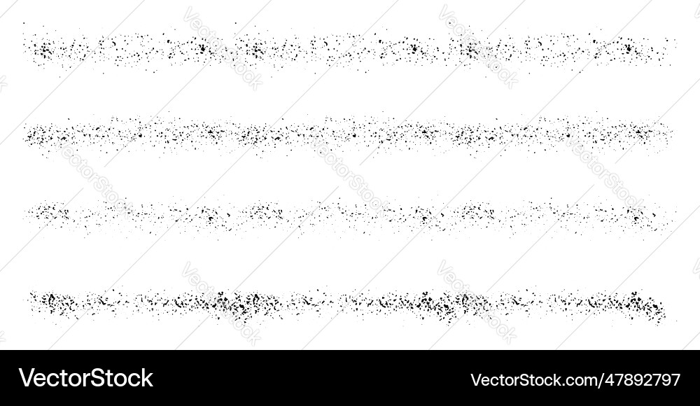 Grunge texture stroke set line splatter Grunge texture stroke set line splatter vector image