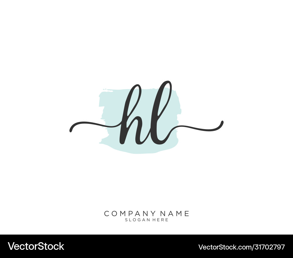 Hl erste Handschrift Logo Design Hl erste Handschrift Logo Design vektorbild