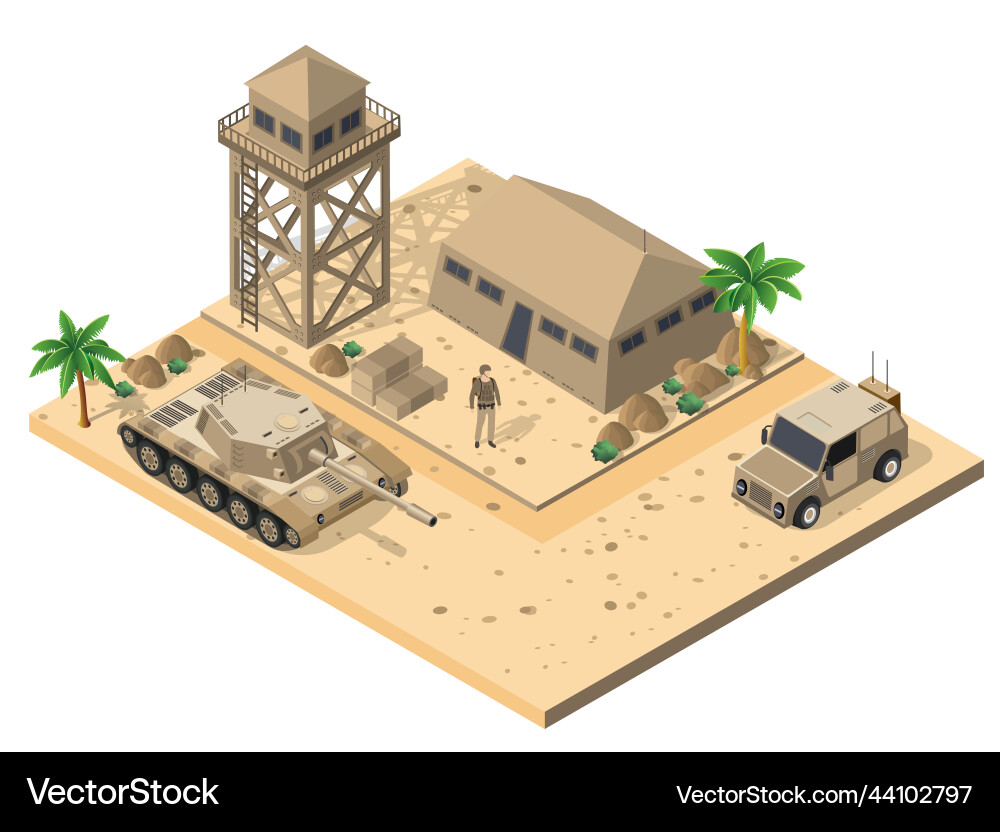 Module base camp object element for building Module base camp object element for building vector image