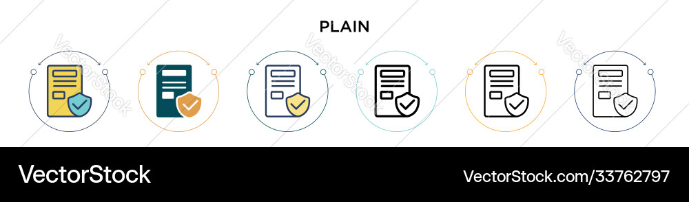 Plain icon in filled thin line outline and stroke Plain icon in filled thin line outline and stroke Vector Image