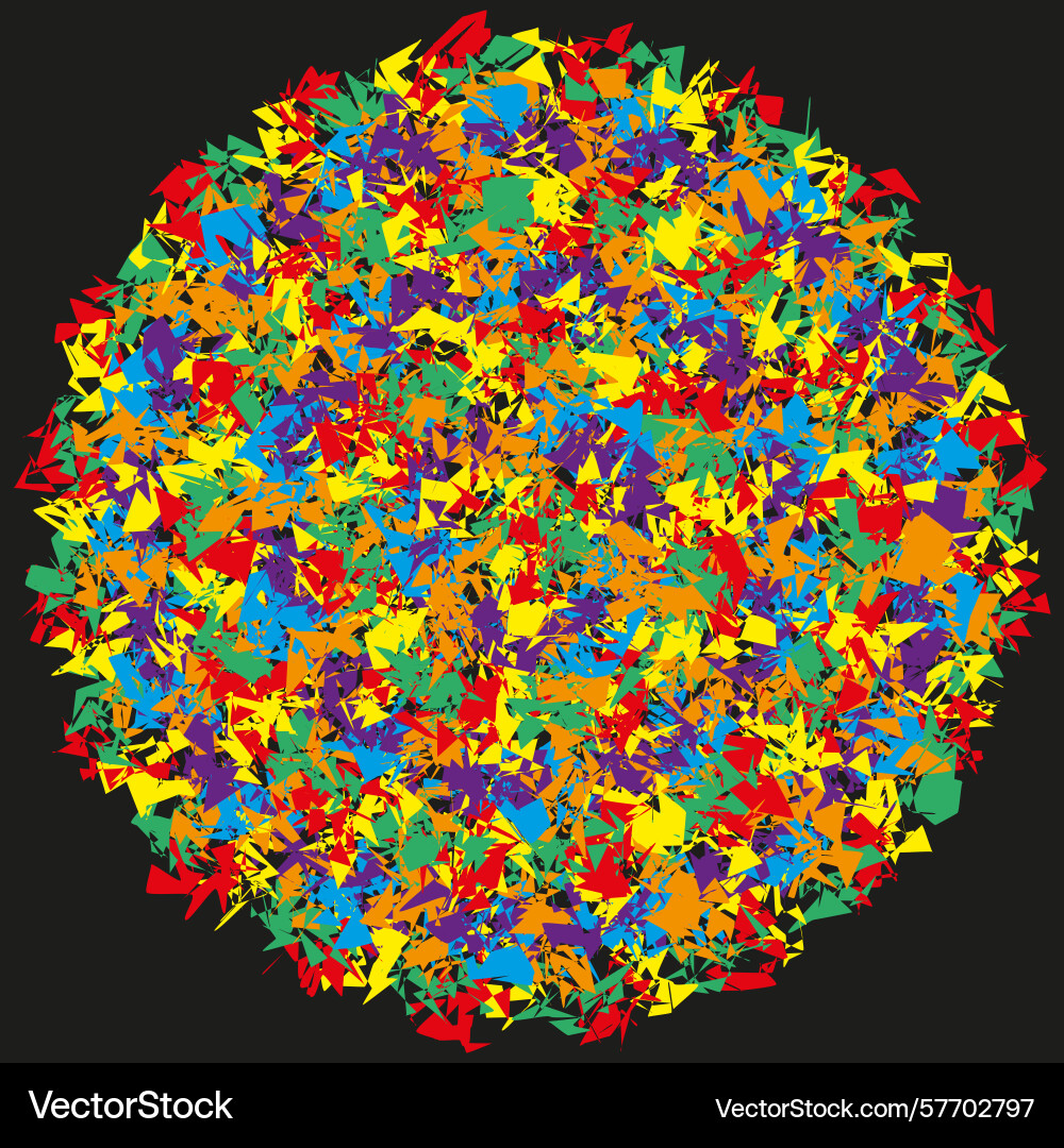 Polychromatic confetti sphere dissonant fragment Polychromatic confetti sphere dissonant fragment Vector Image