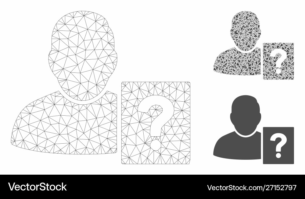 User status question mesh network model User status question mesh network model vector image