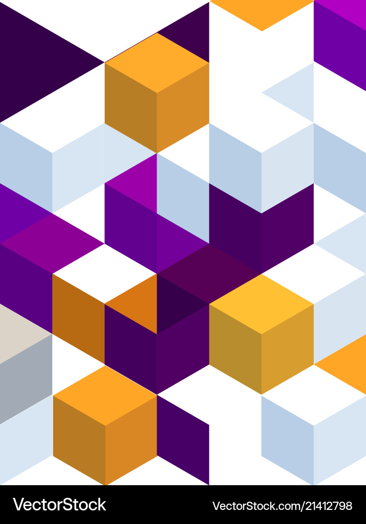 Abstract background with color cubes and grid Abstract background with color cubes and grid vector image