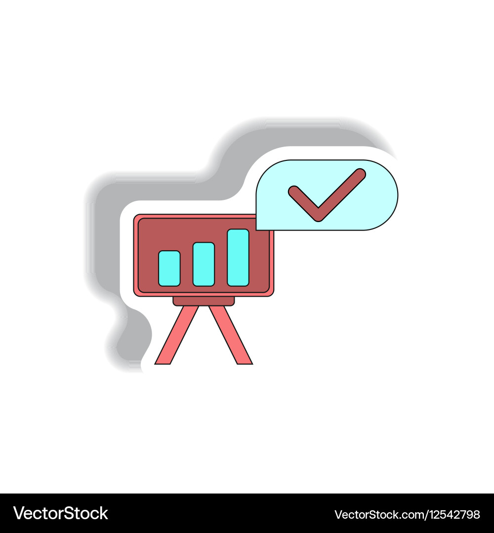 Bar graph business statistic vector image