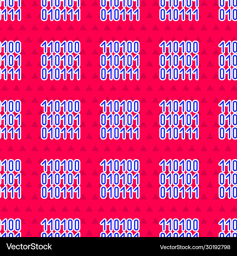 Blue binary code icon isolated seamless pattern Blue binary code icon isolated seamless pattern vector image