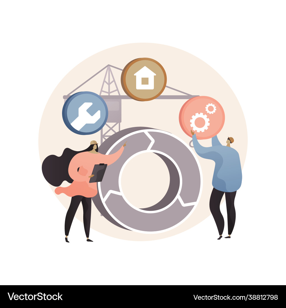 Building information modeling abstract concept Building information modeling abstract concept Vector Image