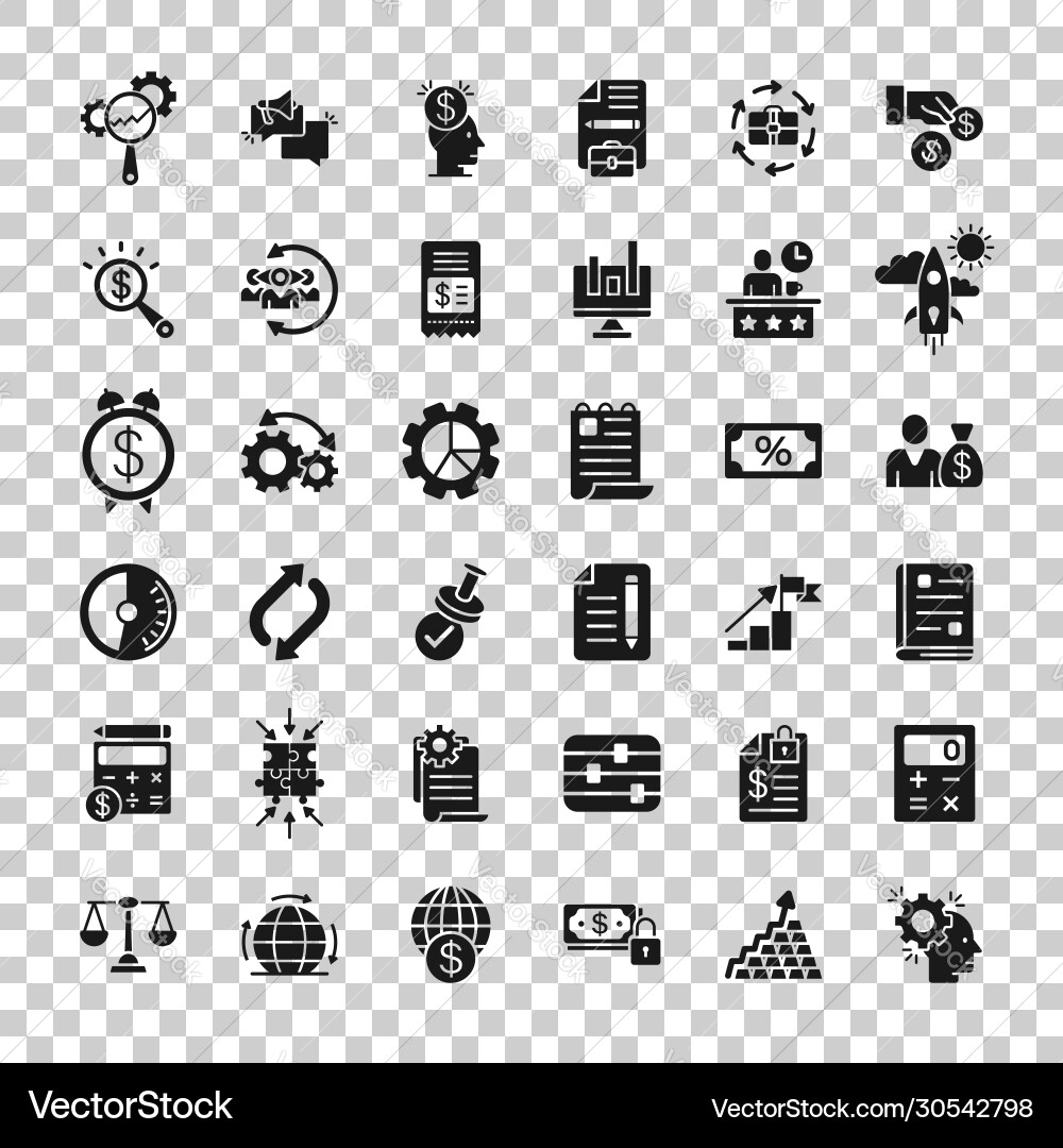 Business icon set in flat style money people Business icon set in flat style money people vector image