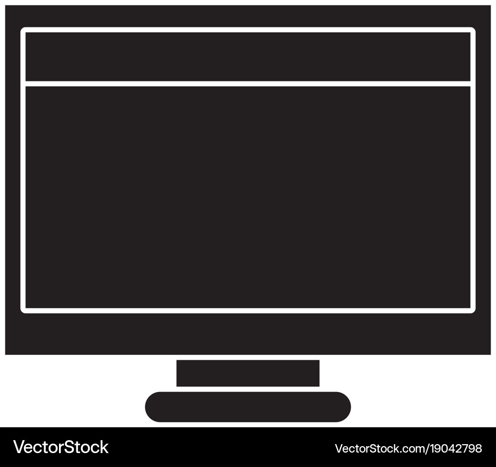 Contour computer technology with screen Vector Image