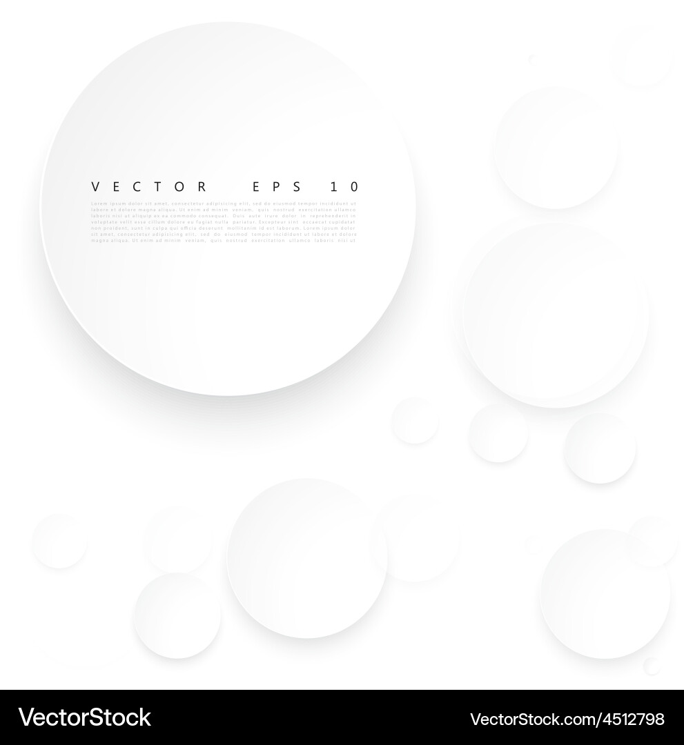 Paper circle with drop shadows vector image