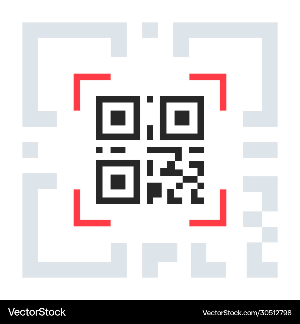 Qr code sample for smartphone scanning vector image