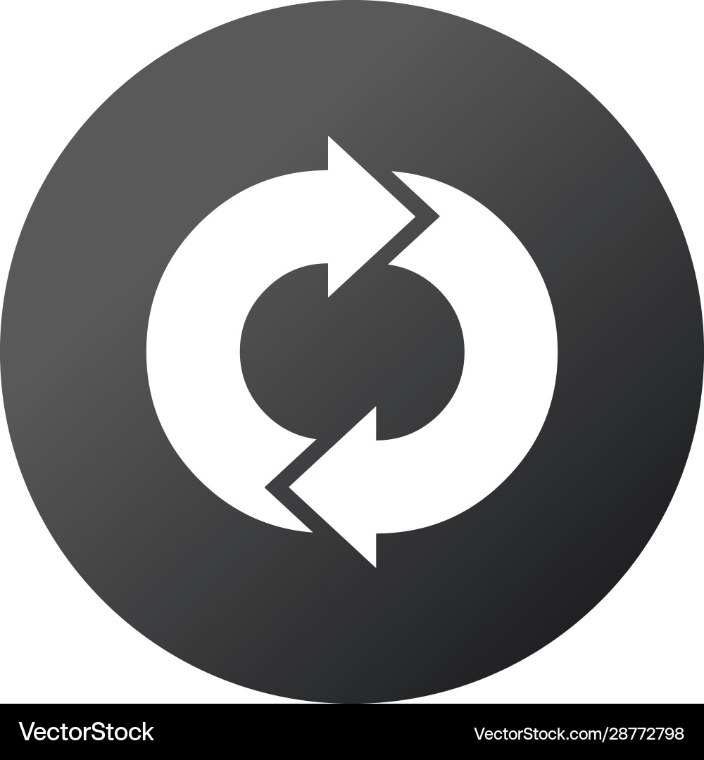 Refresh icon button stock isolated on white Refresh icon button stock isolated on white vector image