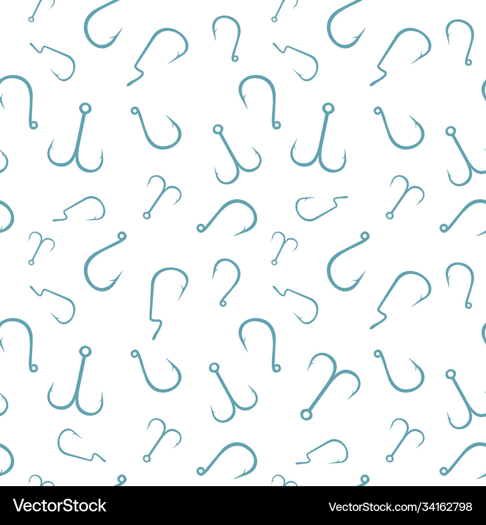 Seamless pattern with different types fishing Seamless pattern with different types fishing vector image