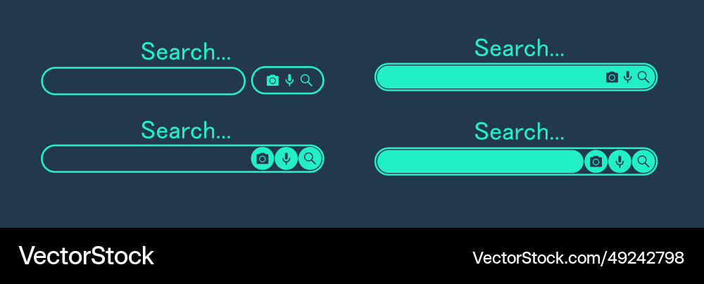 Search bar design element for website Search bar design element for website vector image