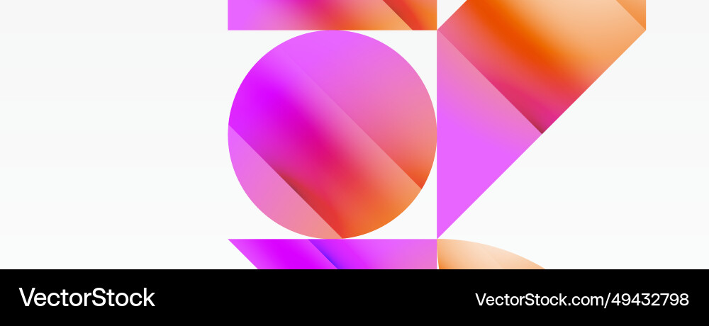 Serene gradient template circles and triangles Vector Image