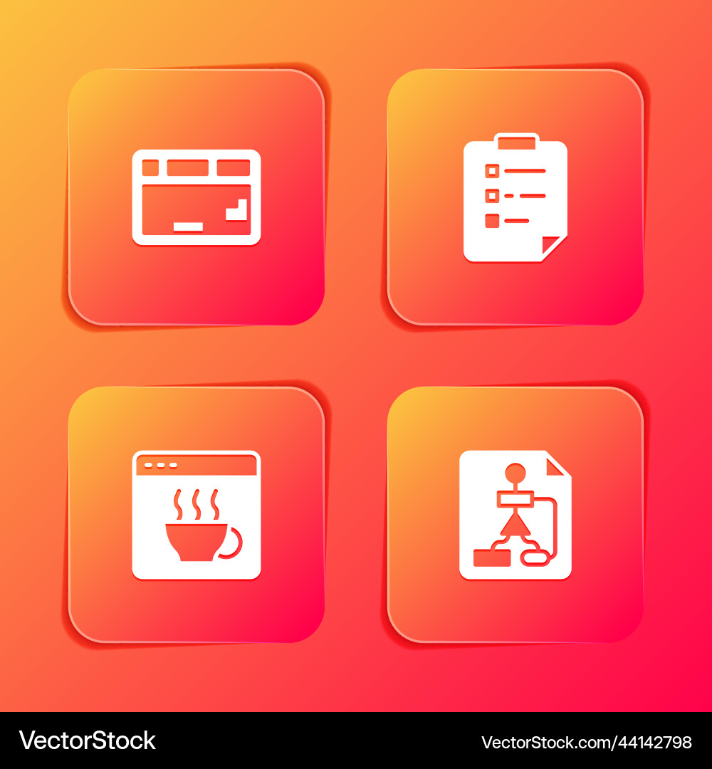 Set keyboard clipboard with checklist software Set keyboard clipboard with checklist software vector image