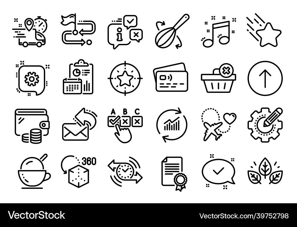 Set of star target correct checkbox Set of star target correct checkbox vector image