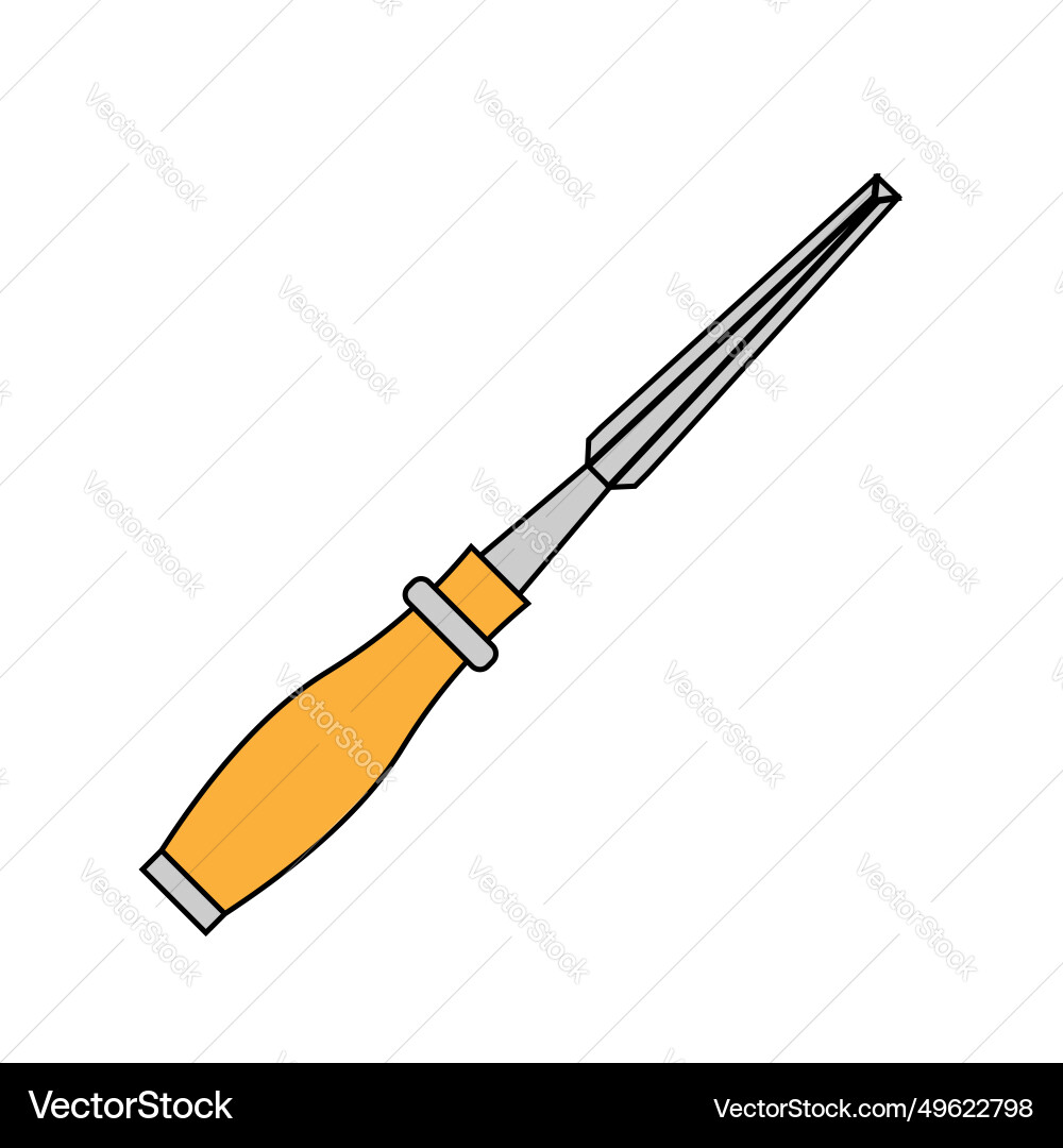 Simple of chisel concept work tools for design Vector Image