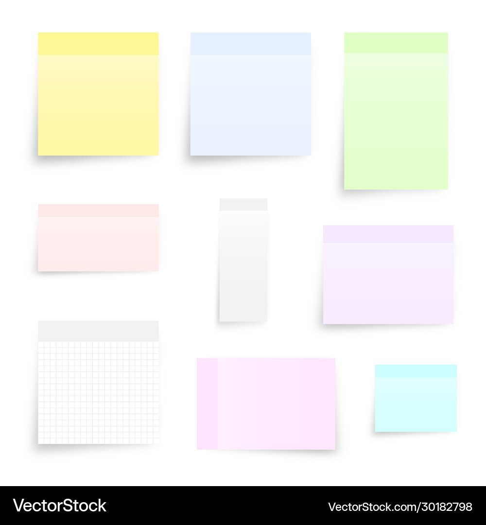 Sticky Notes Collection Vector Image