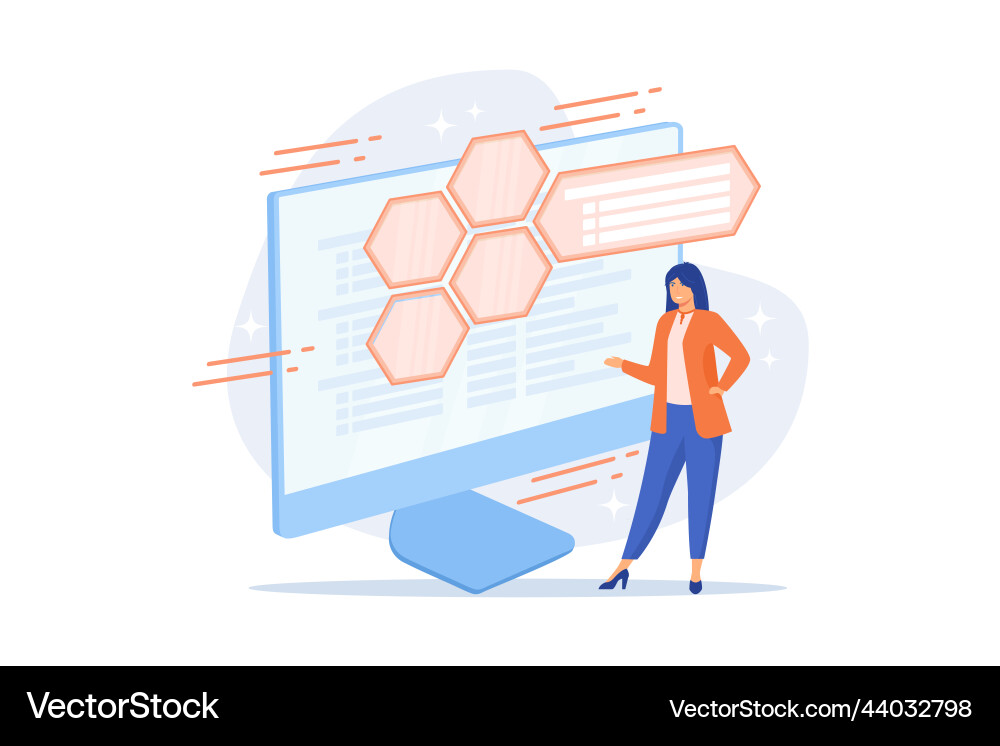 Web development and coding it website vector image