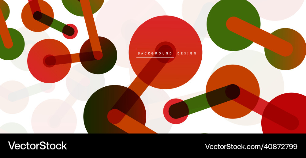 Abstract background round dots connected by lines vector image