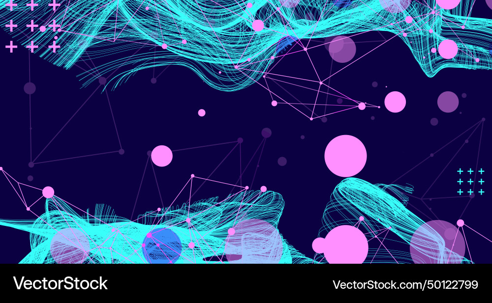 Abstract wave lines design element for technology Abstract wave lines design element for technology vector image