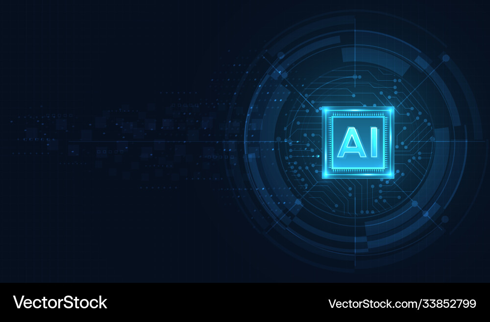 Artificial intelligence machine learning ai data Artificial intelligence machine learning ai data vector image