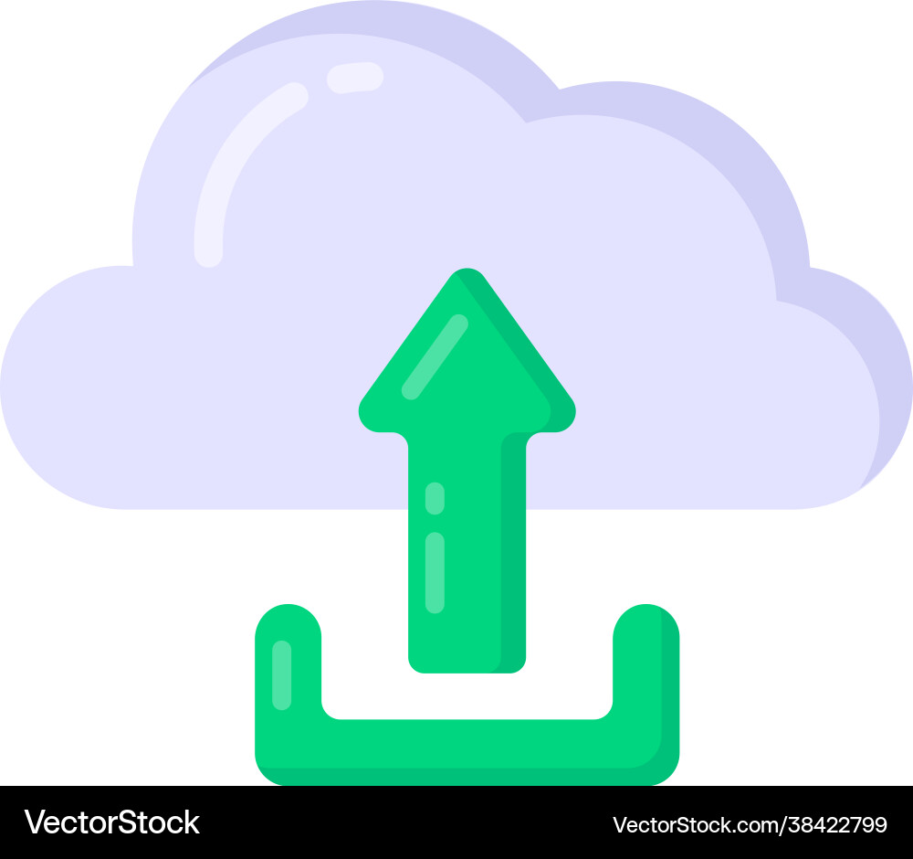 Cloud uploading vector image