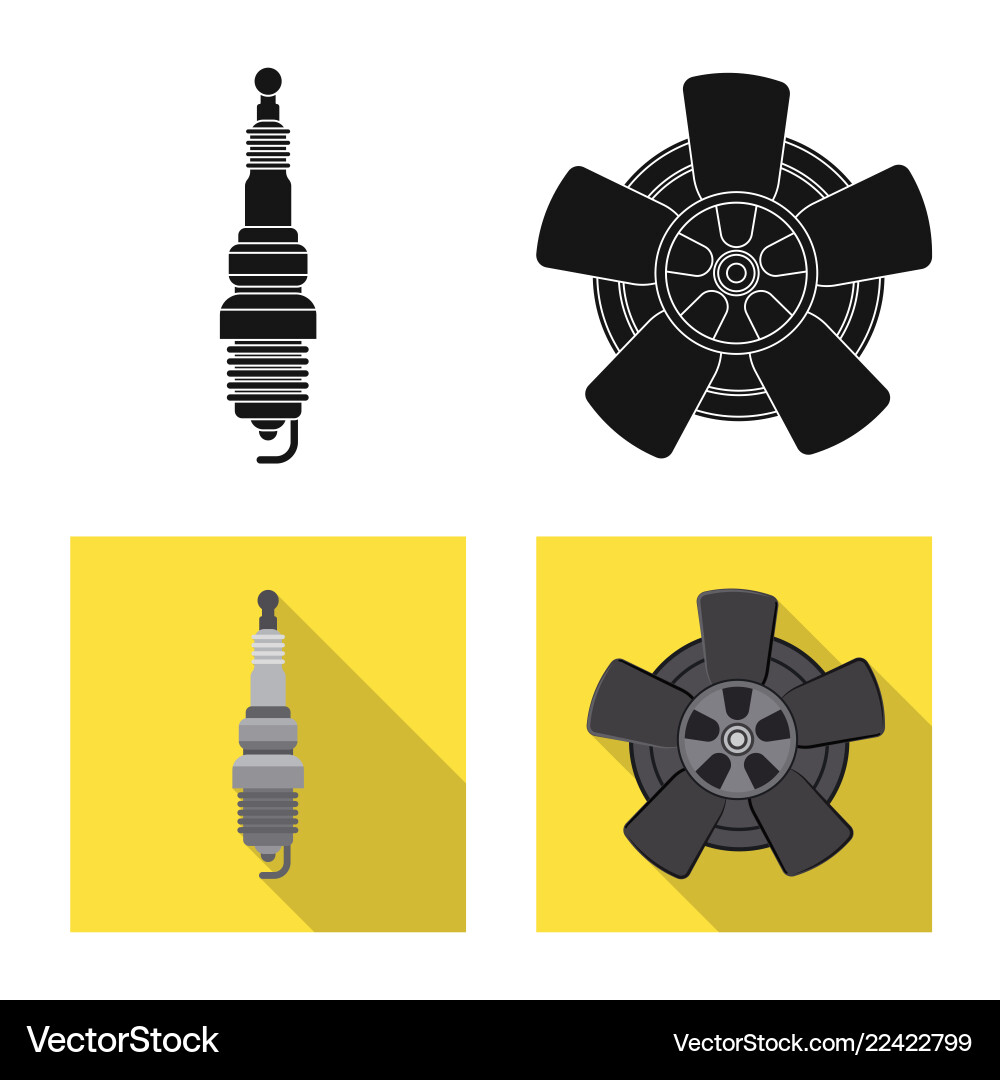 Design of auto and part icon set Design of auto and part icon set vector image
