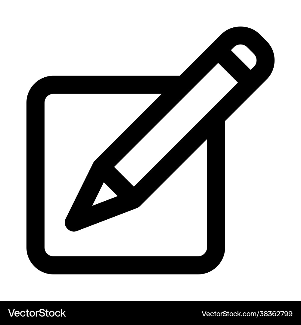 Edit icon in line style for any projects Edit icon in line style for any projects vector image