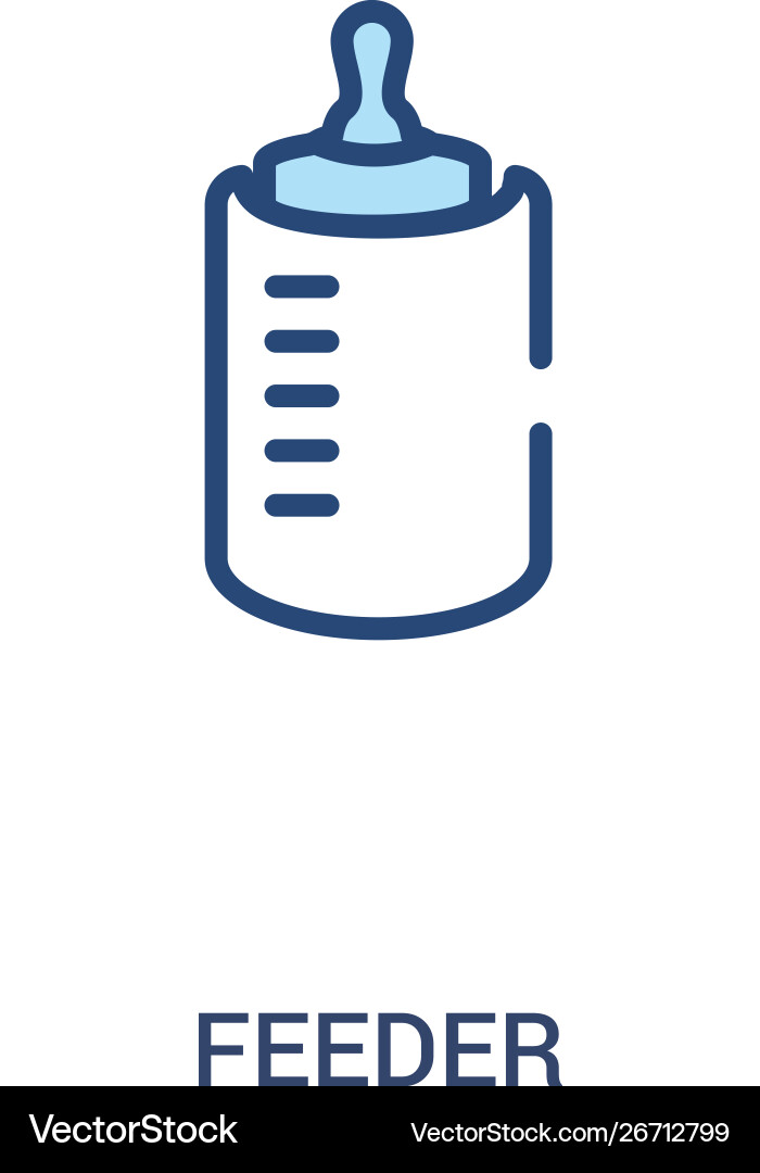 Feeder concept 2 colored icon simple line element Feeder concept 2 colored icon simple line element vector image