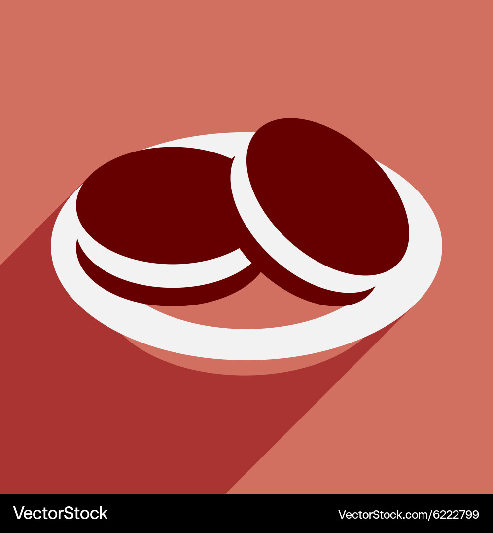 Flat with shadow icon and mobile application ice Vector Image