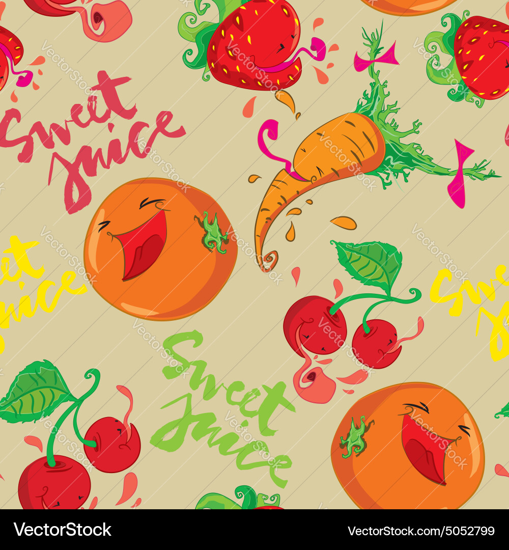 Fruits and vegetables seamless pattern Royalty Free Vector