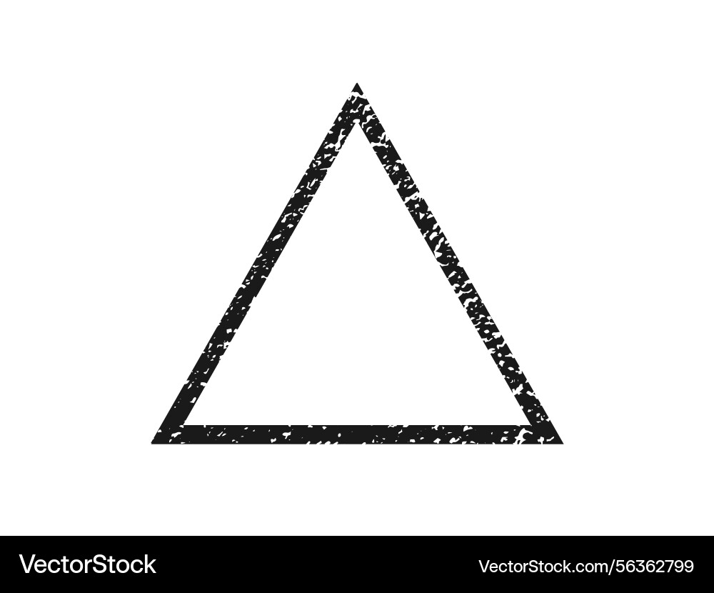 Grunge border in triangle form Grunge border in triangle form vector image