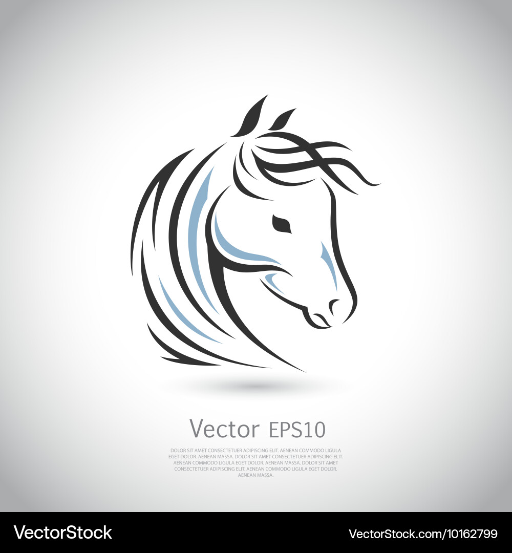 Horse Head Silhouette Logo Vector Image