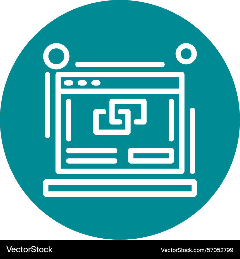 Link building line circle style icon design Vector Image